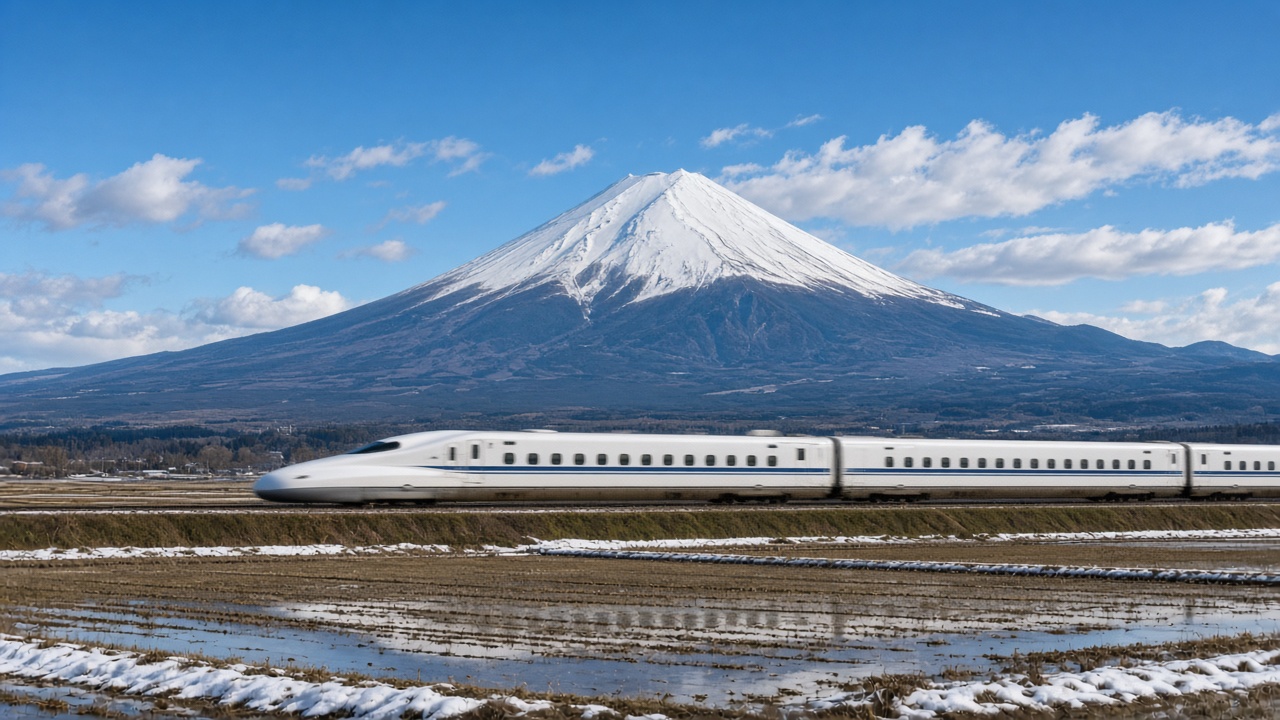 Shinkansen and Mount Fuji